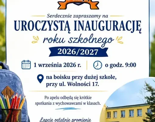 Inauguracja roku szkolnego 2026/2027 – zaproszenie na uroczysty apel