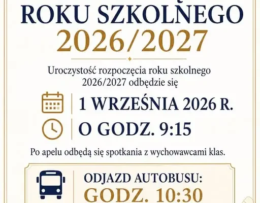 Rozpoczęcie roku szkolnego 2026/2027 w Ośnie Lubuskim – 1 września o 9:15