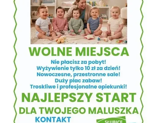 Rekrutacja do żłobka w Słubicach: wolne miejsca dla dzieci