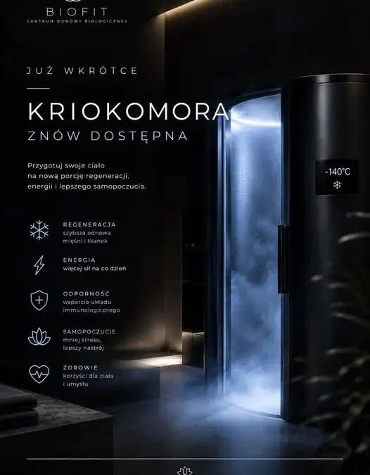 Kriokomora wraca do BioFit w Słubicach. Trwa odliczanie do uruchomienia