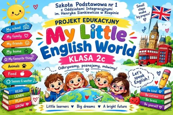 Klasa 2c rozpoczęła projekt językowy „My Little English World”