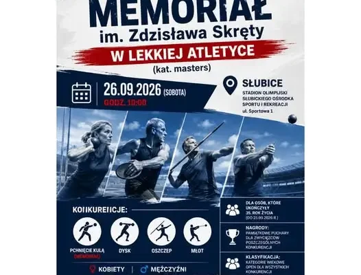 XIV Memoriał im. Zdzisława Skręty w lekkiej atletyce masters – Słubice, 26 września 2026