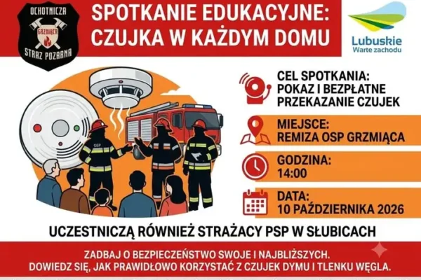 Czujka w każdym domu – bezpłatne czujki i szkolenie w Grzmiącej