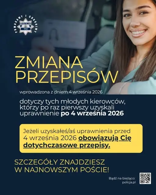 Nowe przepisy dla początkujących kierowców – okres próbny od 4 września 2026