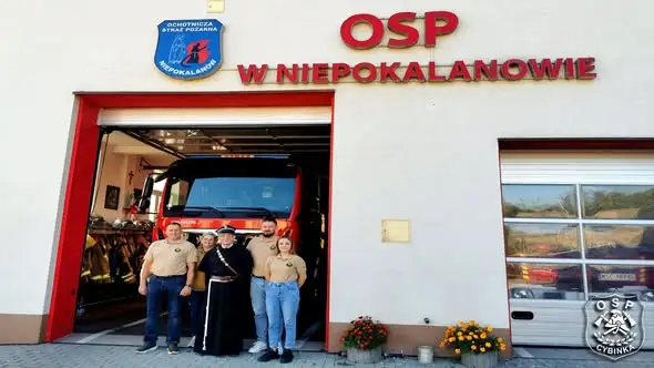 Strażacy z Cybinki z wizytą w jedynej na świecie zakonnej OSP Niepokalanów