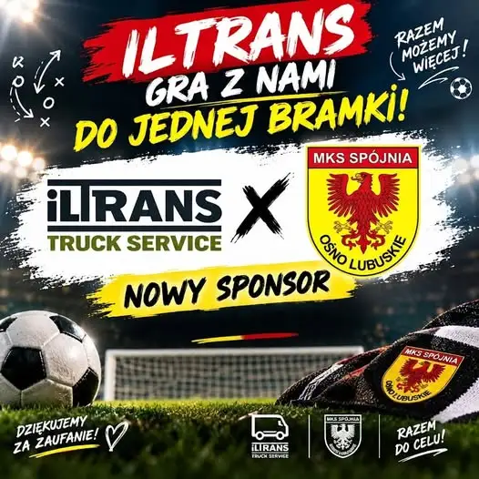 ILTRANS nowym sponsorem Spójni Ośno Lubuskie