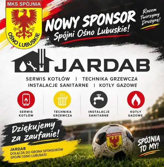 JARDAB nowym sponsorem Spójni Ośno – klub zyskał partnera od ogrzewania