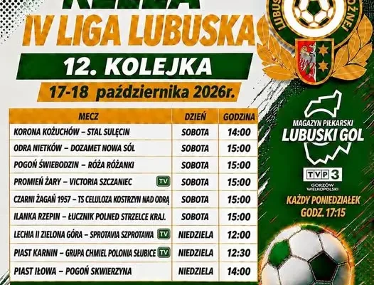 12. kolejka KEEZA lubuskiej 4. ligi – mecze rozłożone na dwa dni