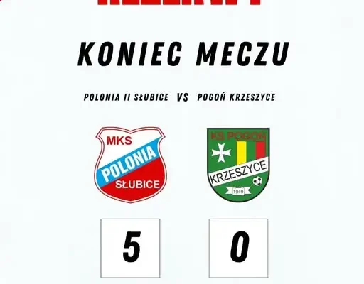 Polonia Słubice rozgromiła Pogoń Krzeszyce 5:0. Hat-trick Niekurzak