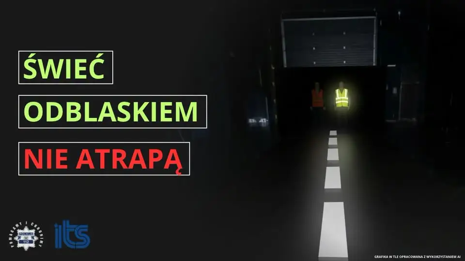 Policja ostrzega: atrapa odblasku nie chroni pieszego